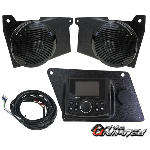Drive Unlimited DU-XP1K-BZL-AMP-2SP Bezel Stereo For Polaris Ranger XP1000