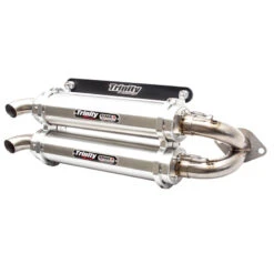 Trinity TR-4118S Stage 5 Dual Slip-on Exhaust, Brushed For Polaris RZR 1000 XP/XP4 '15-