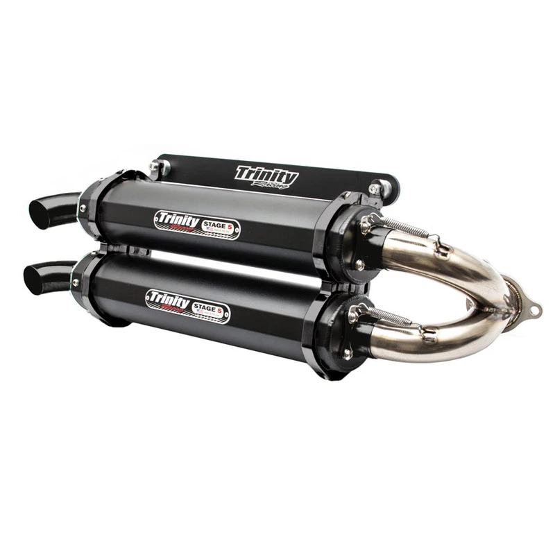 Trinity TR-4152S-C2 Stage 5 Dual Slip-on Exhaust, Cerakote Black Polaris RZR Turbo XP '16-