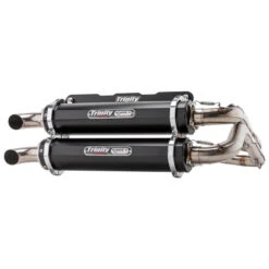 Trinity TR-4166D-BK Stage 5 Dual Full Exhaust, Black For Polaris RZR RS1 '18-
