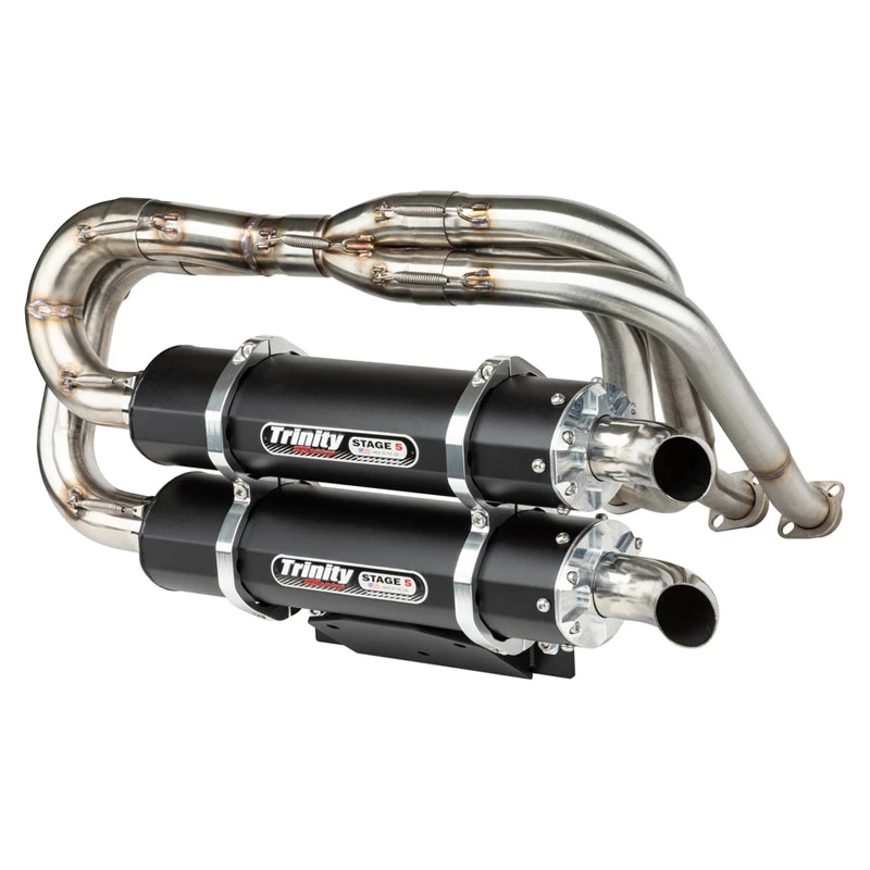 Trinity TR-4168D-BK Stage 5 Dual Full Exhaust, Black For Arctic Cat Wildcat XX (2018-)