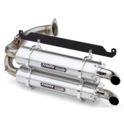 Trinity TR-4169S Stage 5 Dual Slip-On Exhaust, Brushed For Honda Talon (2019-2021)