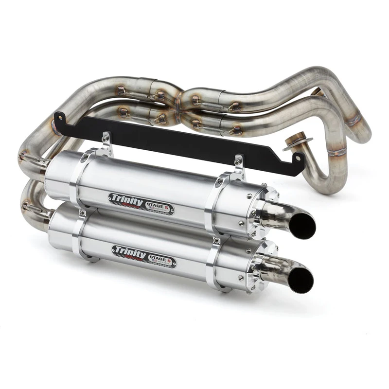 Trinity TR-4170D Stage 5 Dual Full System Exhaust, Brushed For Honda Talon (2019-2021)